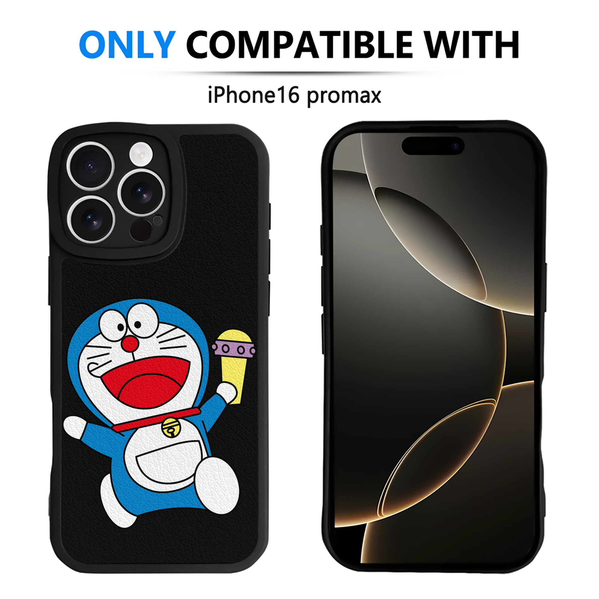 （画像用） ドラえもん Doraemon 【iPhone 16シリーズ対応】シリコンスマホケース（レザー調） 材質：シリコン